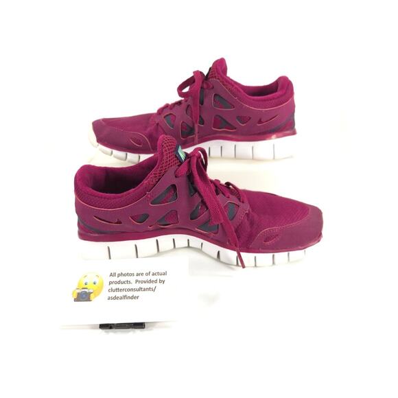 Nike Free Run 2 Athletic Running Shoe Womens Size 6.5 536746-605 Pink White - Picture 4 of 9